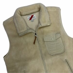 Best Made Co Wool Fleece Vest Mens Large Ivory Sherpa Full Zip Jacket Outdoor